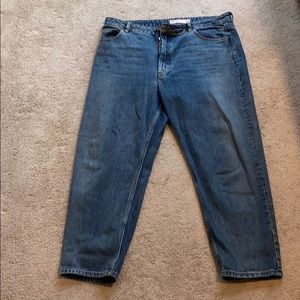 Blue high waisted mom jeans